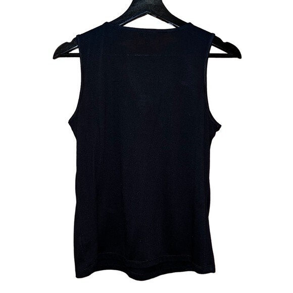 Talbots Sleeveless Ruffled Blouse Black Size‎ S - Picture 3 of 7